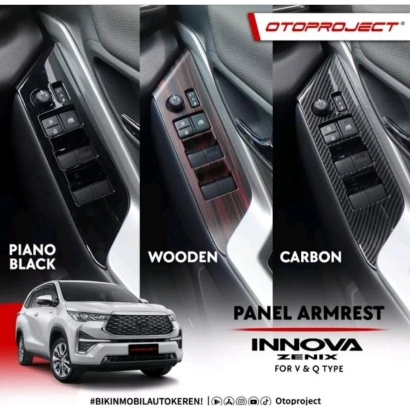 Jual Panel armrest pintu Otoproject Innova Zenix G/V/Q Warna Black ...