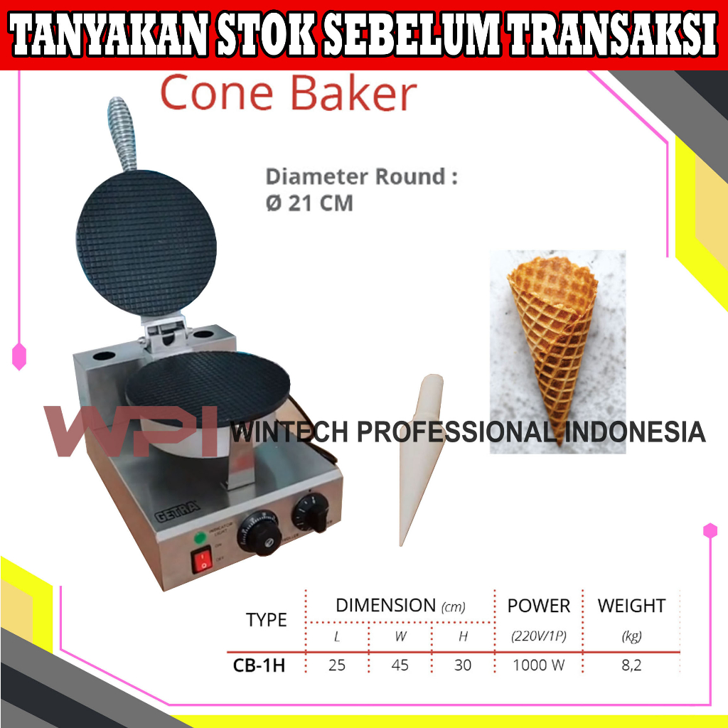Jual GETRA CB1H CB1H CB 1H Commercial Cone Baker Mesin Pembuat Ice