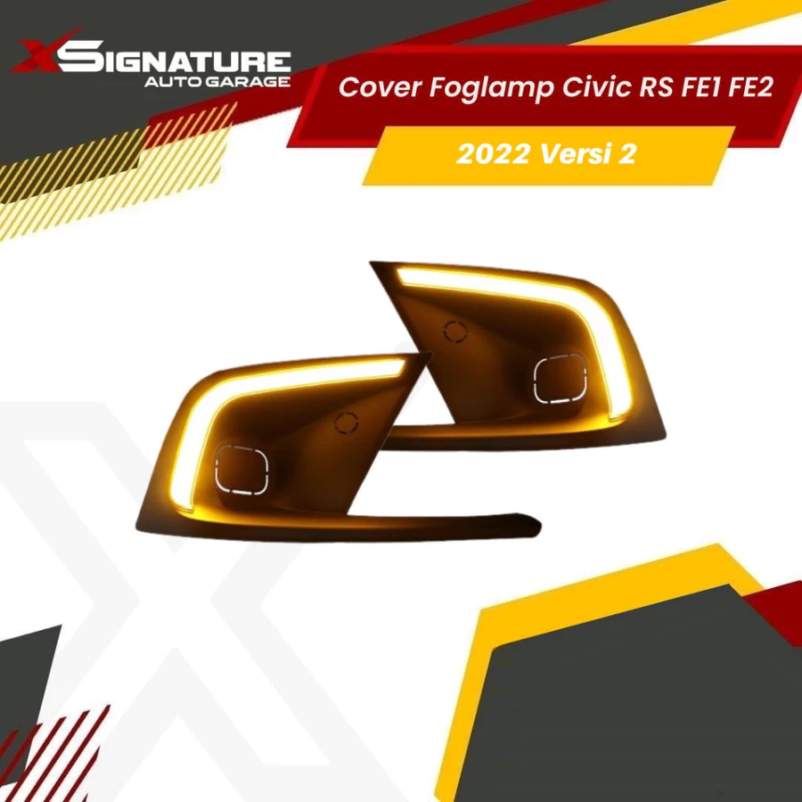 COVER FOGLAMP DRL/DRL BUMPER DEPAN HONDA CIVIC RS 2022 FE1 FE2 VERSI 2