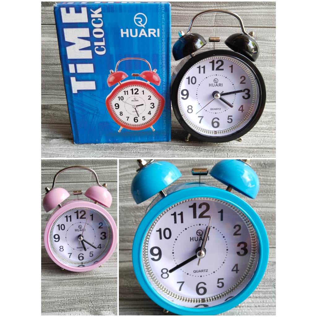 Jual Jam Meja Tidur Alarm Weker Bentuk Klasik Estetik Nyaring | Shopee ...