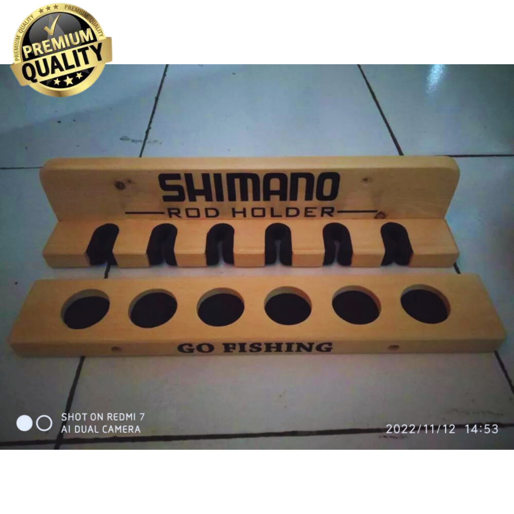 Jual RAK JORAN PANCING / ROD HOLDER / RAK TEMPEL DINDING 6 SLOT LUBANG ...