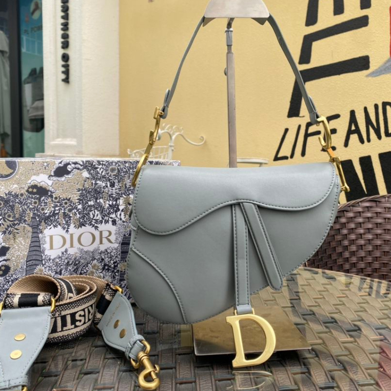 Jual Spot [Dior Saddles Seri Kulit Pola Datar] 100Tas Sadel Oblique