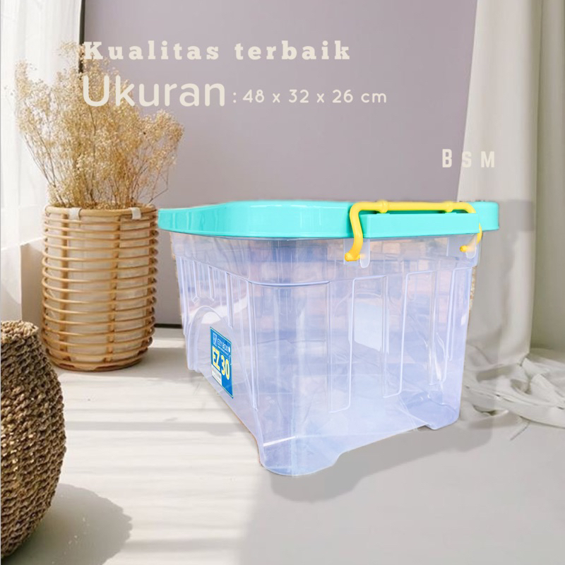 Jual Kontainer Box Plastik Murah Ezy Cb 30 Liter Transparan Container ...