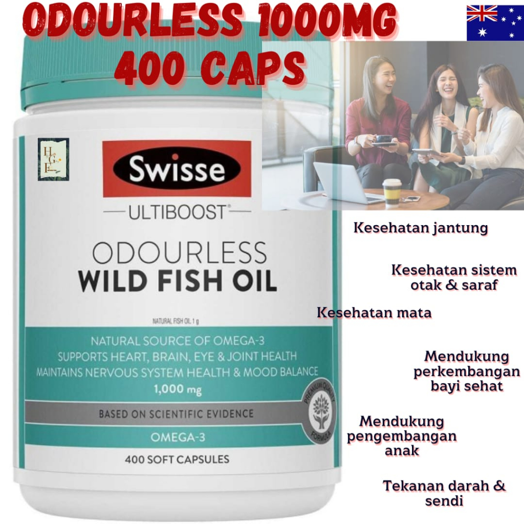 Jual Swisse Odourless High Strength Wild Fish Oil 1000 mg 400