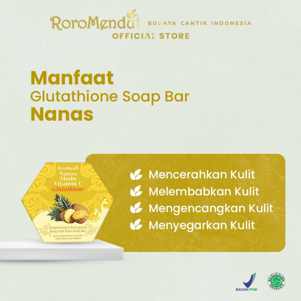 Jual Skincare Roro Mendut Glutathione & Kojic 9 Sabun Mandi Herbal Pencerah  dan Pembersih Kulit Wajah Badan BPOM ORIGINAL | Shopee Indonesia