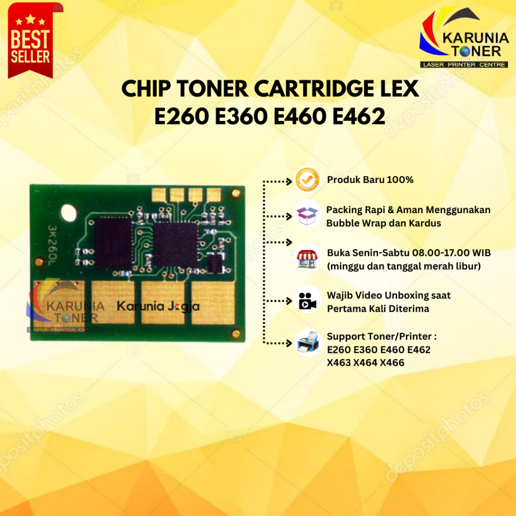 Jual Chip Toner Cartridge Lex E260 E360 E460 E462 X463 | Shopee Indonesia
