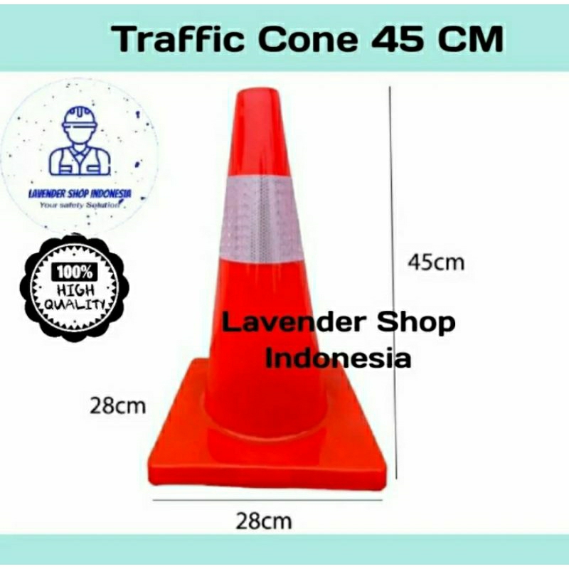 Jual Traffic Cone 45 Cm/ Kerucut 45cm/kerucut Kecil | Shopee Indonesia