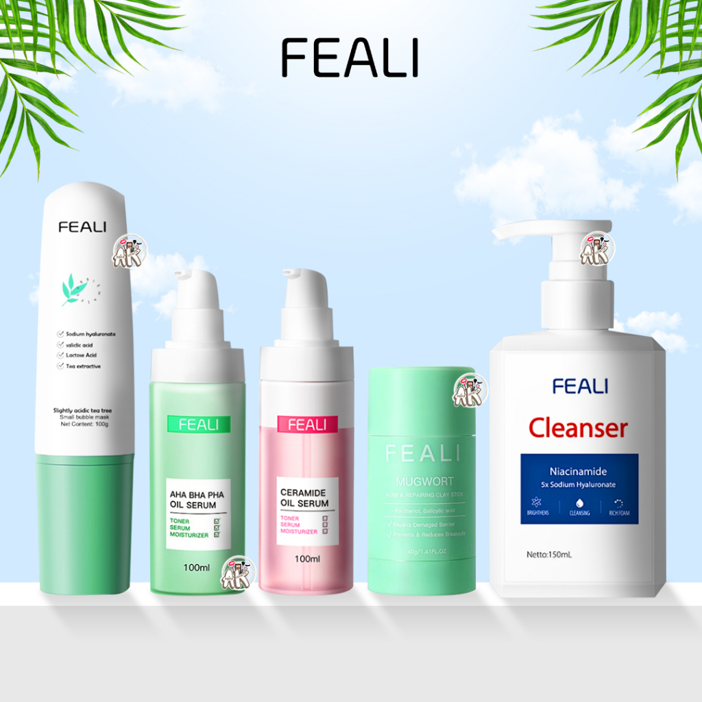 Jual FEALI SKINCARE SERIES ( CLAY STICK MUGWORT / CLEANSER NIACINAMIDE ...