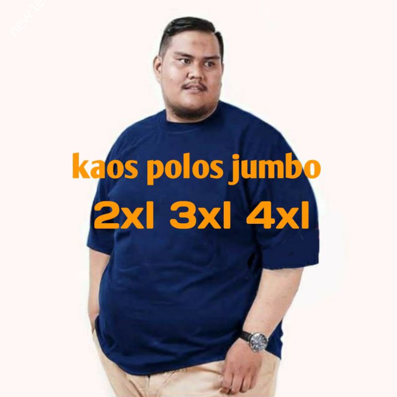 Jual KAOS POLOS OVERSIZE/KAOS POLOS BIG SIZE/KAOS POLOS JUMBO (2XL,3XL