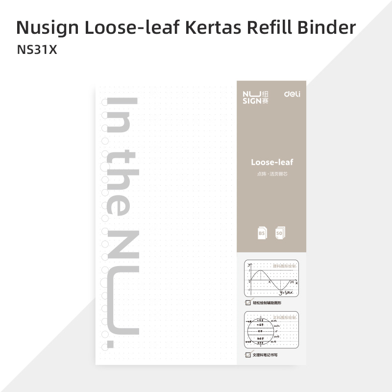 Jual Nusign Loose-leaf Notebook Refill / Isi Binder A5 B5 Garis Grid ...