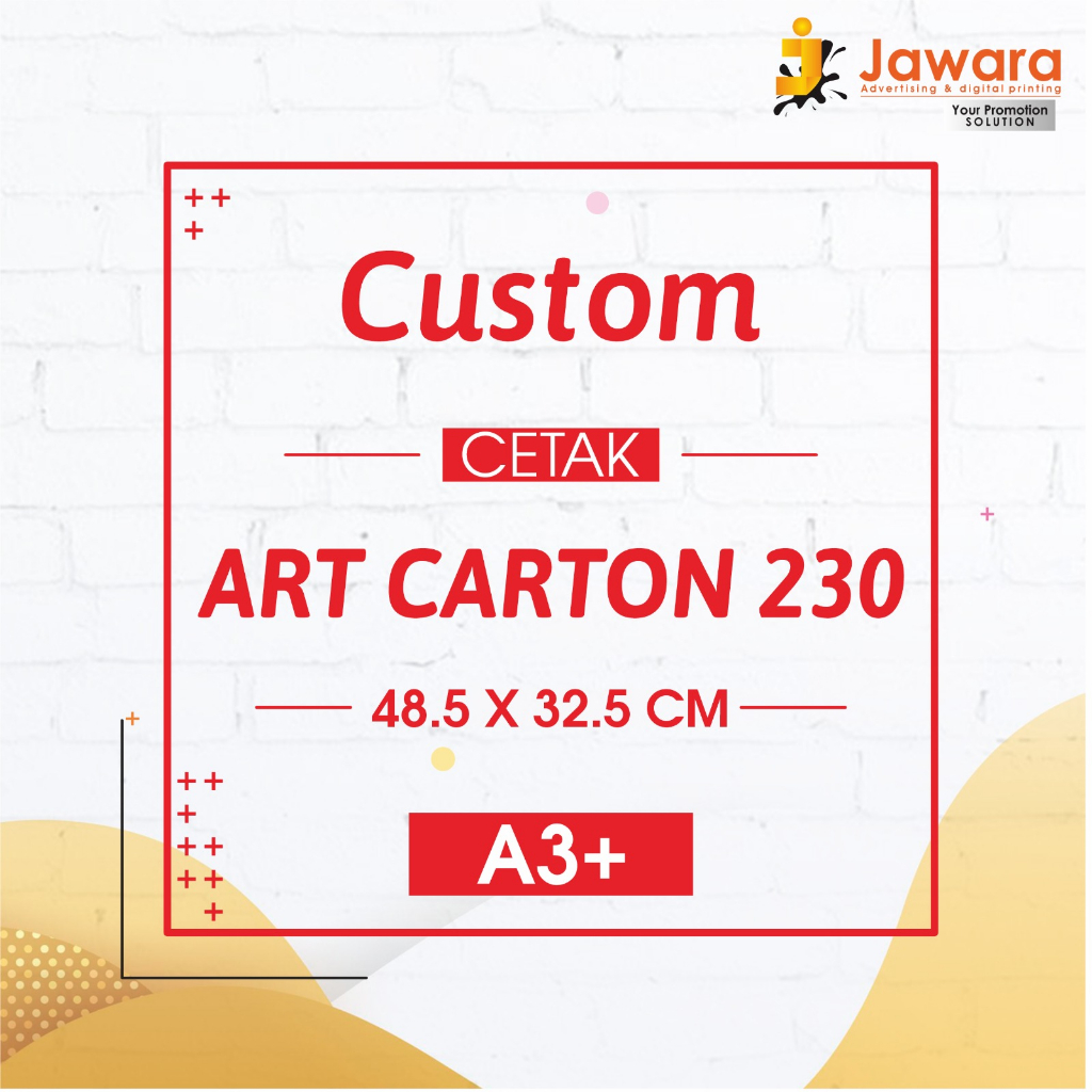 Jual Cetak Art Carton 230 A3 Murah Print Tanpa Minimal Order Shopee