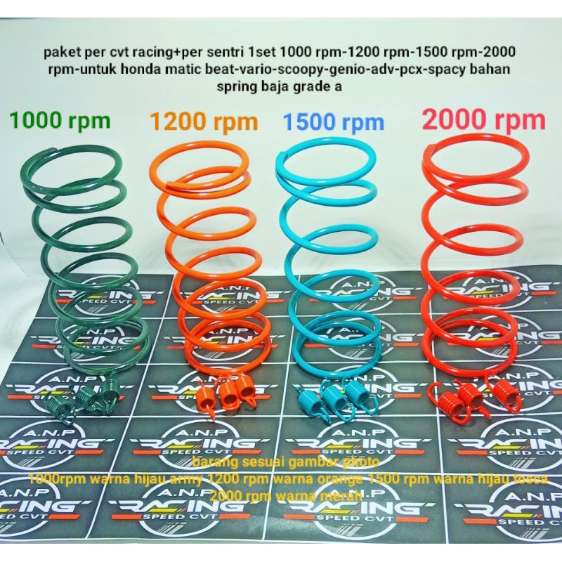 Jual paket per cvt racing+per sentri 1set 1000 rpm-1200 rpm-1500 rpm ...