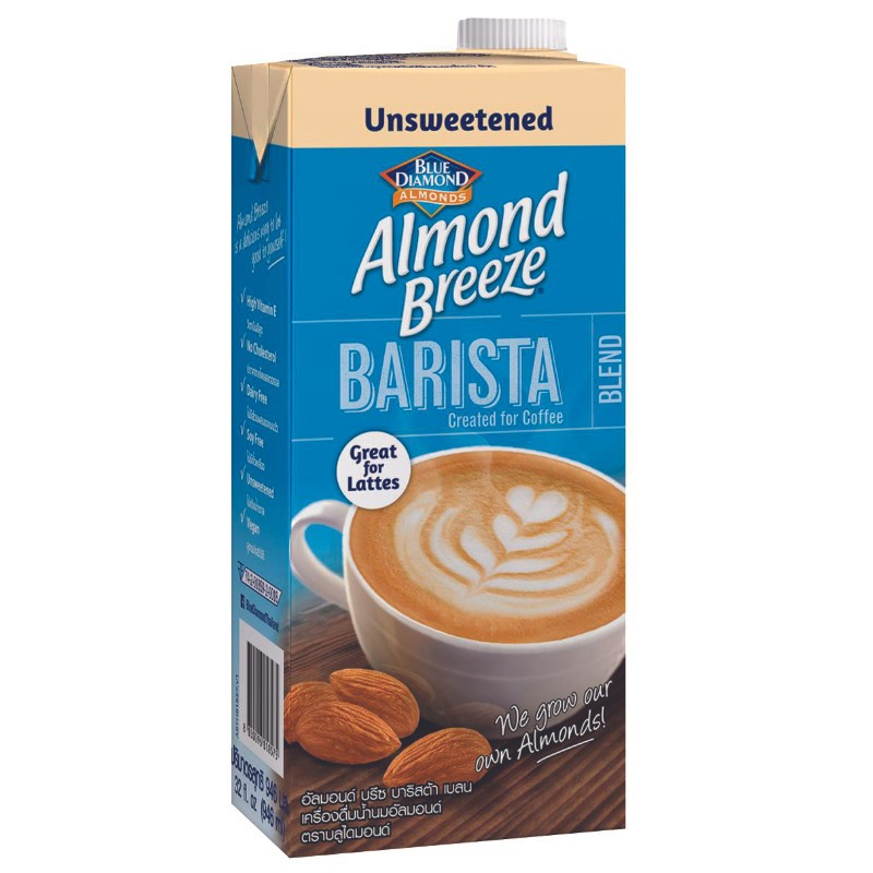 Jual Susu BLUE DIAMOND ALMOND BREEZE BARISTA UNSWEETENED 946ML | Shopee ...