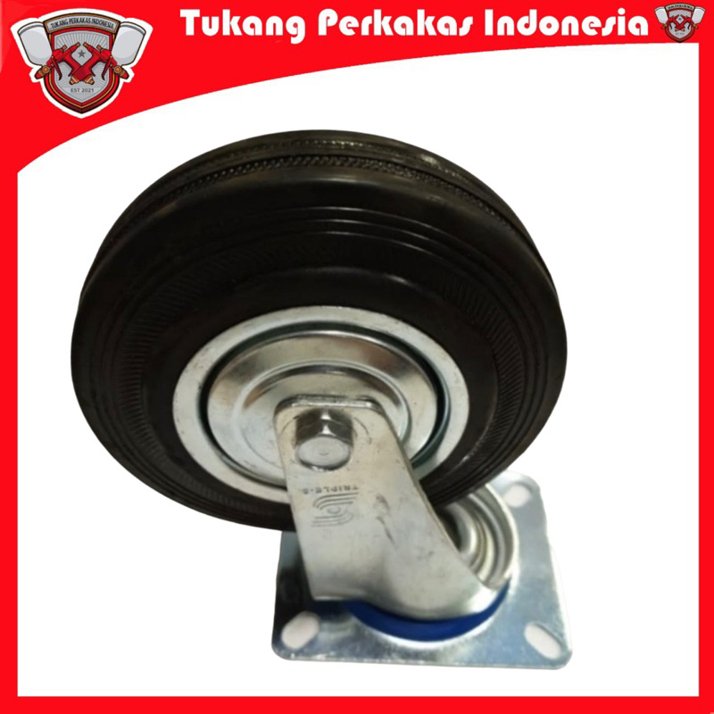 Jual Roda troli karet hitam 5 inch Hidup | Shopee Indonesia