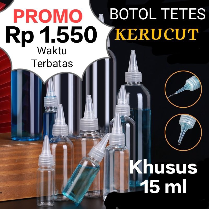 Jual Botol Tetes Ml Botol Kerucut Bening Clear Grosir Shopee