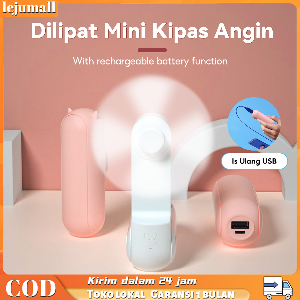 Jual Kipas Angin Portable Fan 4800mah Power Bank+ Mini Fans USB