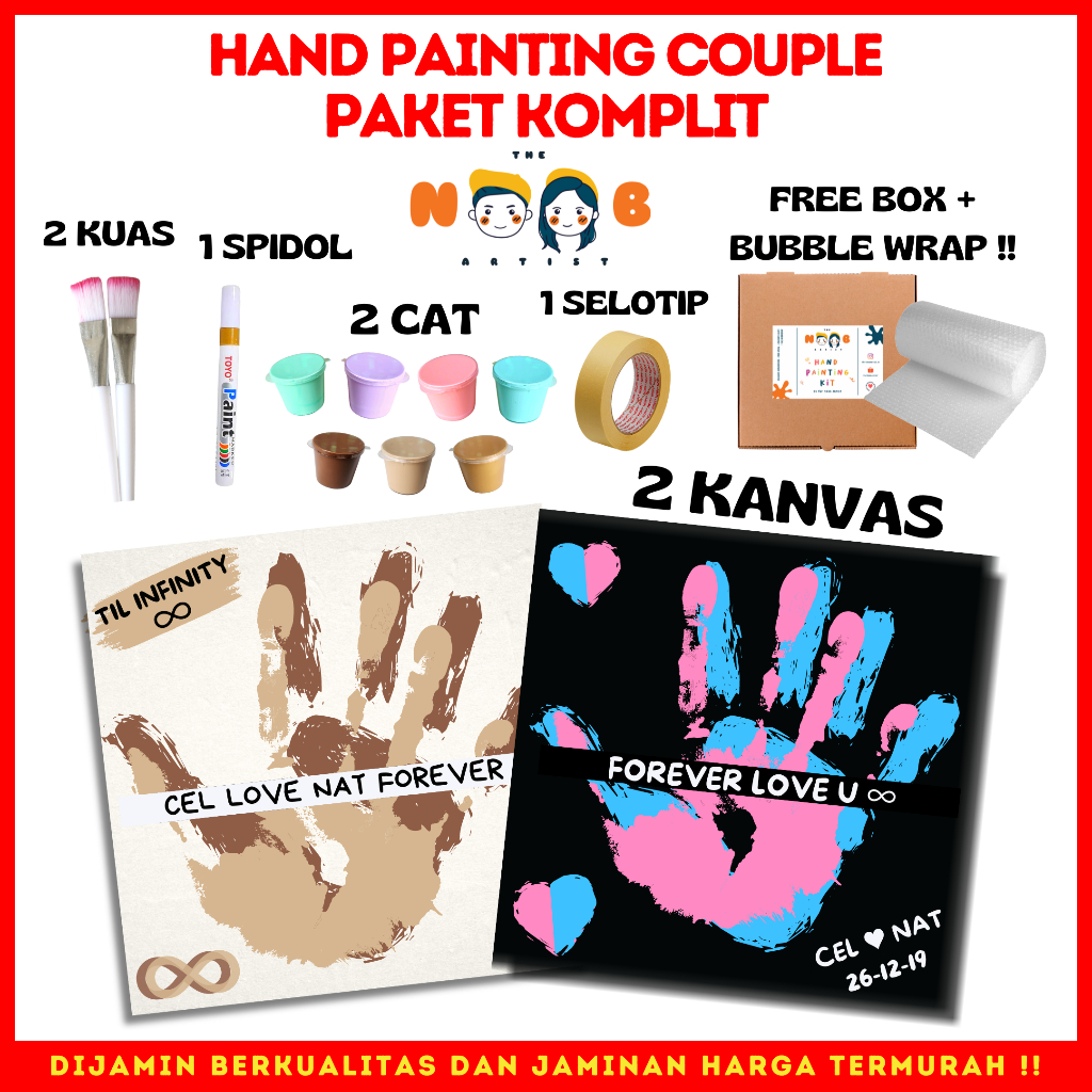 Jual Hand Painting Kit Canvas By The Noob Artist Kanvas Cap Tangan
