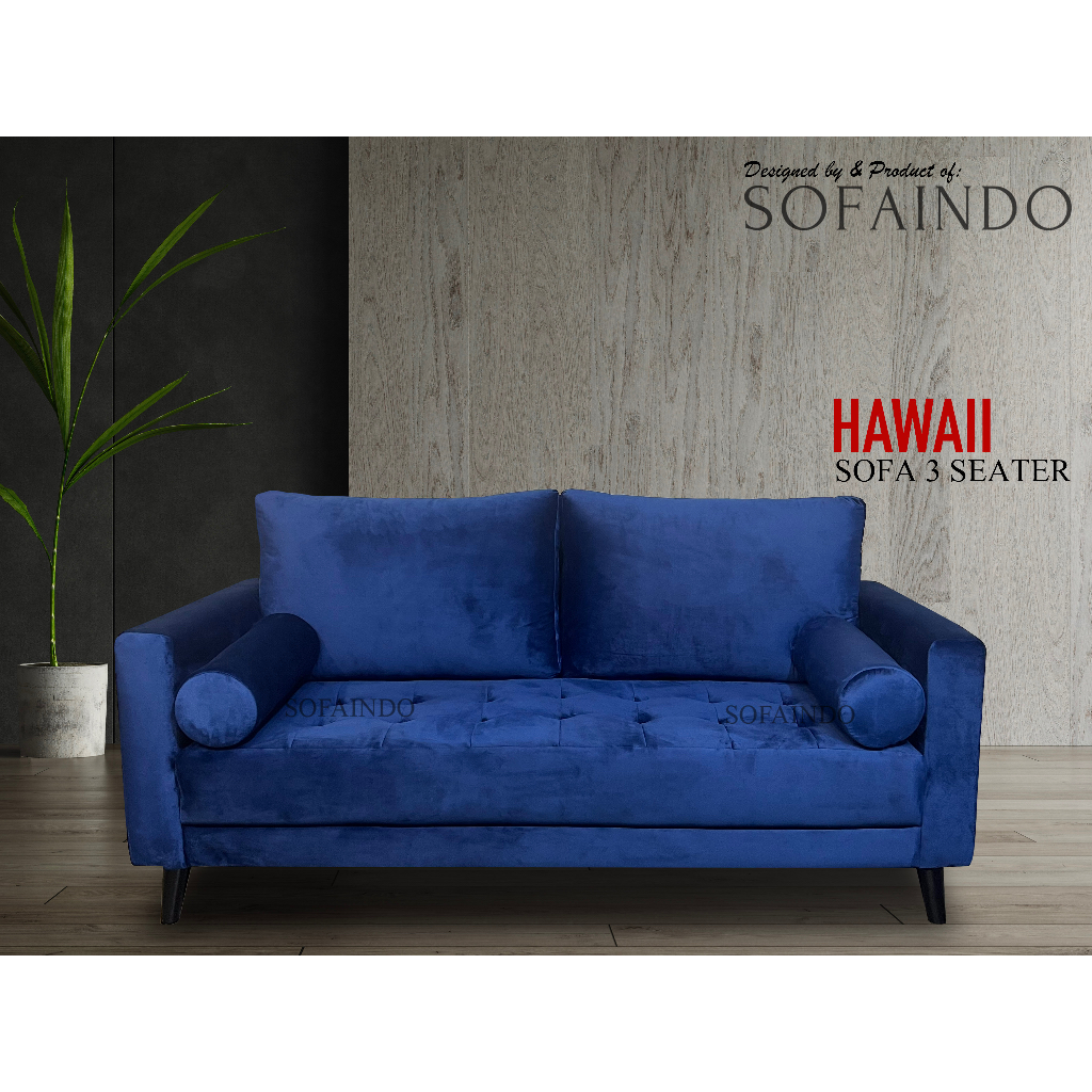 Jual Sofa 3 Seater HAWAII Beludru ( Sofa Minimalis Classic Klasik