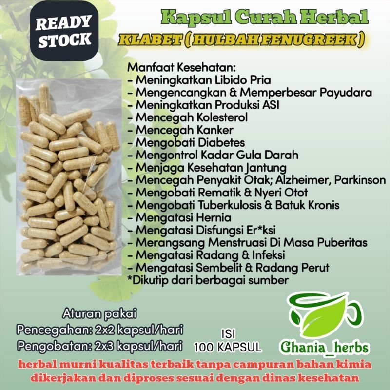 Jual Herbal Curah Klabet isi 100 KAPSUL | Shopee Indonesia