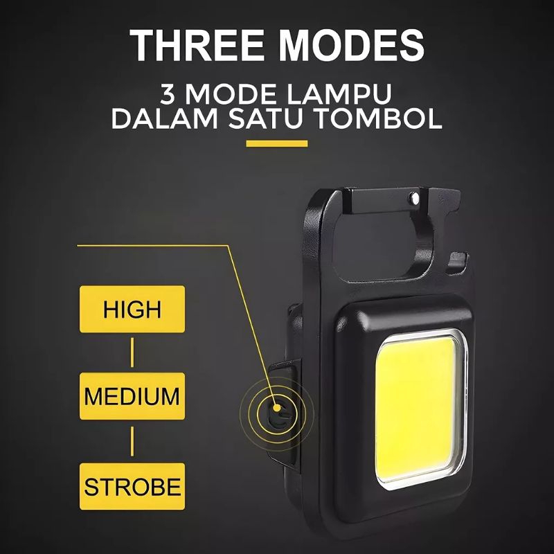 Jual Mini Senter COB Rechargeable Keychain Led Senter Saku Portabel ...