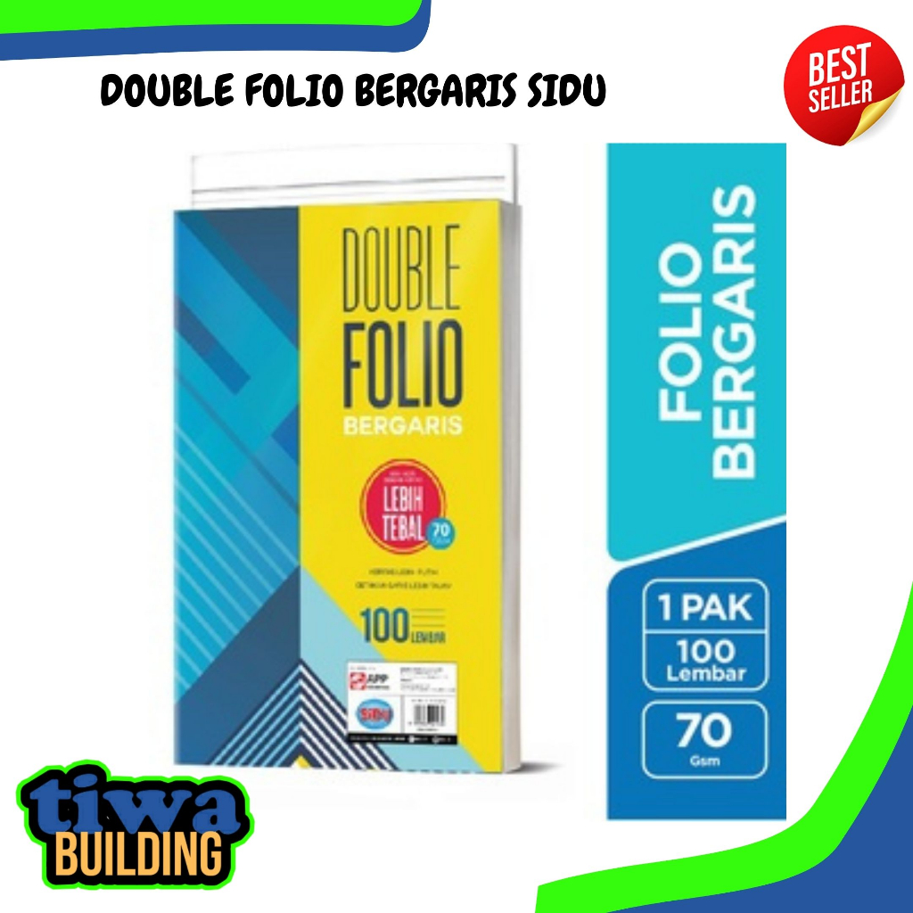 Jual Kertas Double Folio Bergaris Sidu Isi 100 Lembar 70 Gsm Shopee