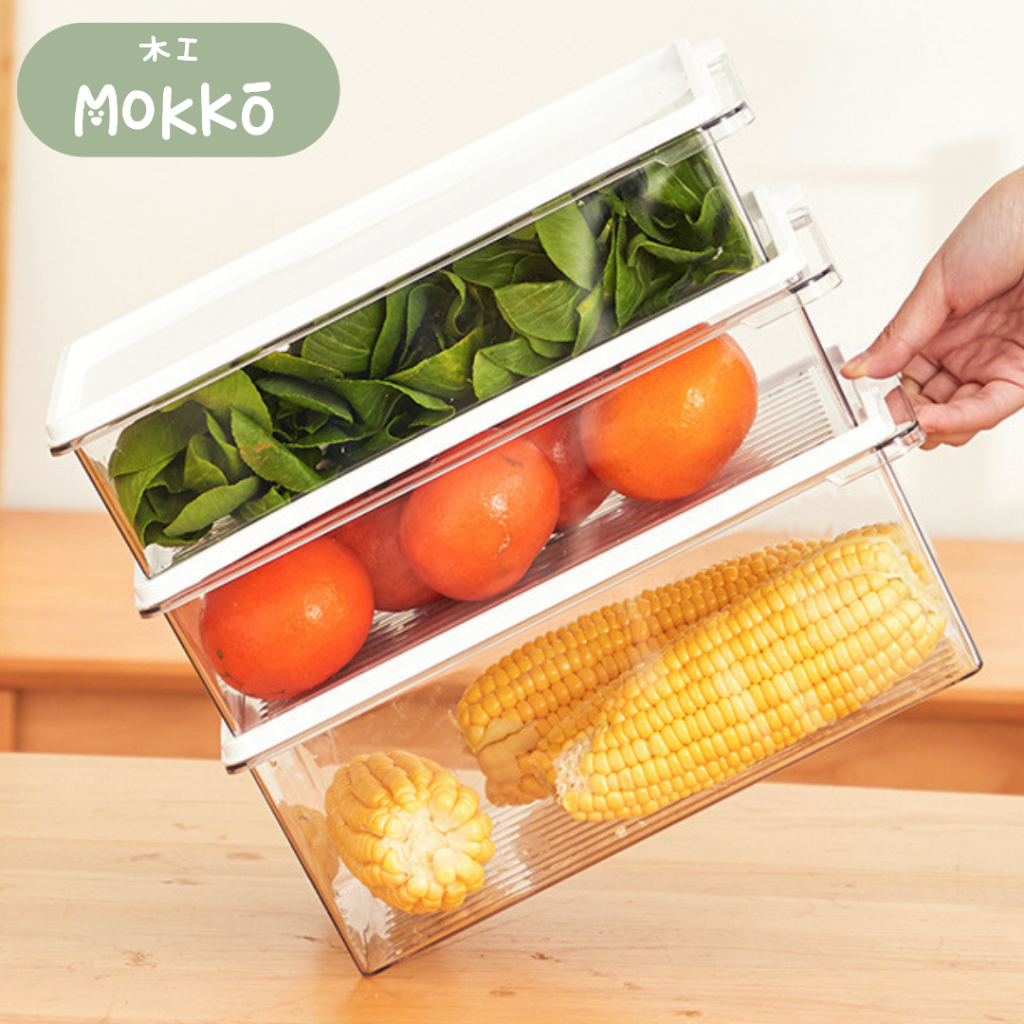 Jual MOKKO - KABUTO Wadah Box Kulkas Daging Sayur Stackable Kontainer ...