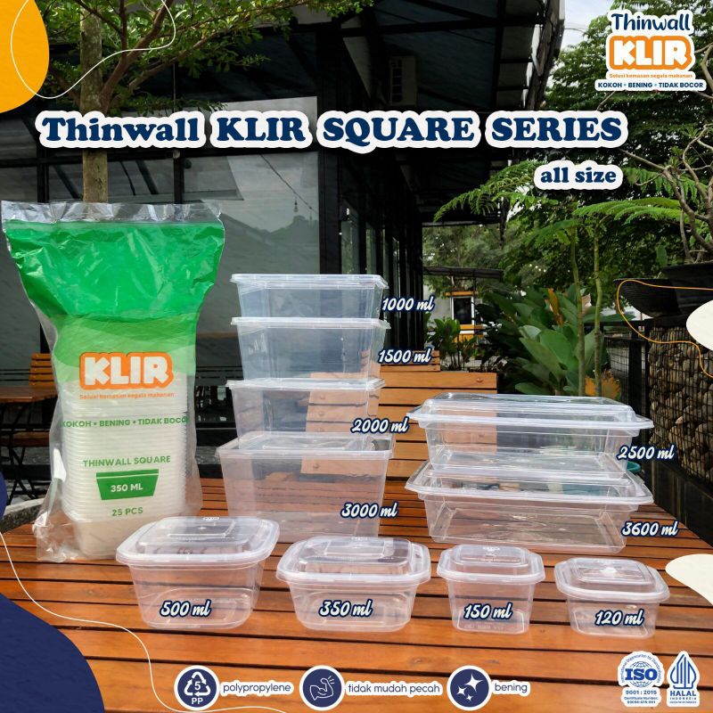 Jual Thinwall 350 ml SQ / Container 350ml SQ / Box 350 ml 1 Roll 25 pcs ...