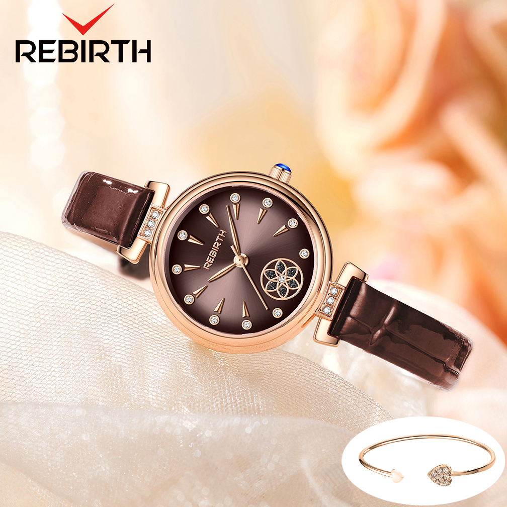 Jual REBIRTH Jam Tangan Wanita Berlian Anggun Anti Air Kuarsa Tali ...