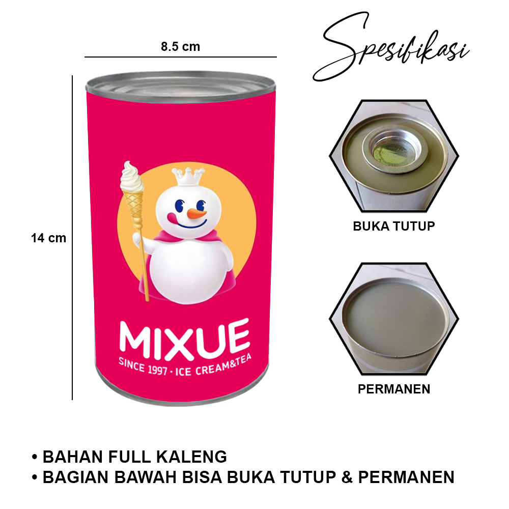 Jual CELENGAN CUSTOM MIXUE ICE CREAM / CELENGAN BUKA TUTUP PERMANEN ...