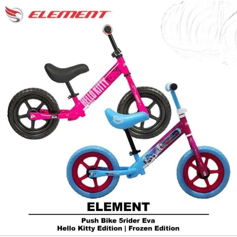 SEPEDA PUSH BIKE BALANCE BIKE 12 INCH ELEMENT RMB HELLO KITTY FROZEN MURAH SURABAYA ASLI ORIGINAL PASTI ORI KREDIT CICILAN BISA GOSEND READY STOCK