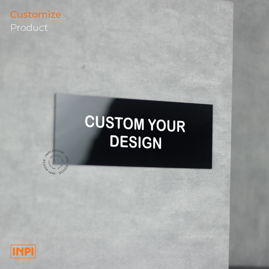 Jual custom sign - custom design sendiri - akrilik 8 x 22 cm - sign