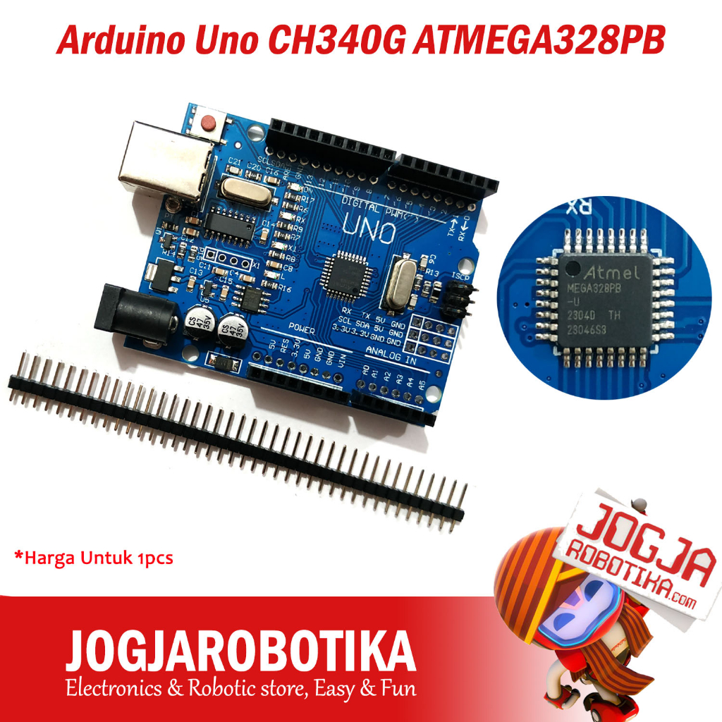 Jual Arduinoo Uno R3 Atmega328p Smd Ch340 Ch340g Ic Tanpa Kabel Data