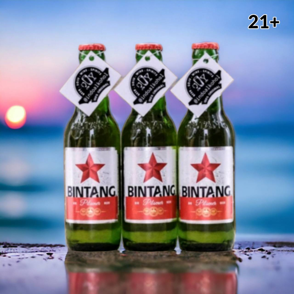 Jual Paket 3 Beer Bintang Pint Pilsener 330ml Bir Botol Indoalkohol Original 100 Shopee 0892