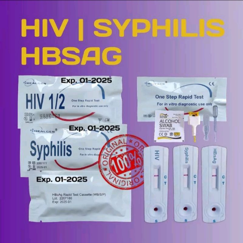 Jual Paket Murah Tes HIV, Syphilis dan HBSAg Merk HEALGEN Shopee