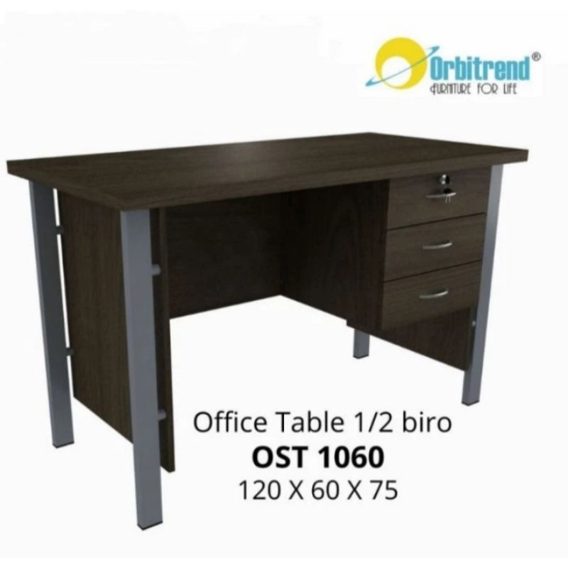Jual Meja kantor Meja Hardboard Orbitrend 1060 Warna coklat brown