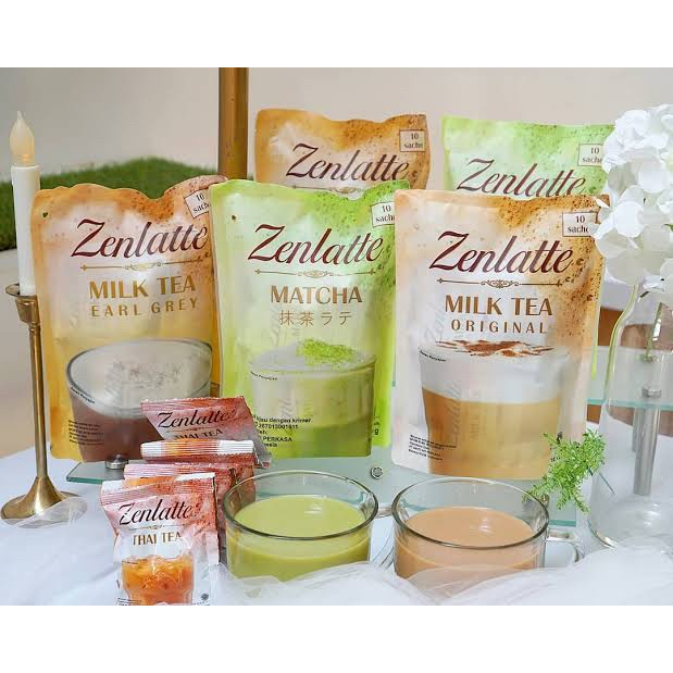 Jual Zenlatte Mathca, Thai Tea, Milk Tea Original Kemasan Renteng ...