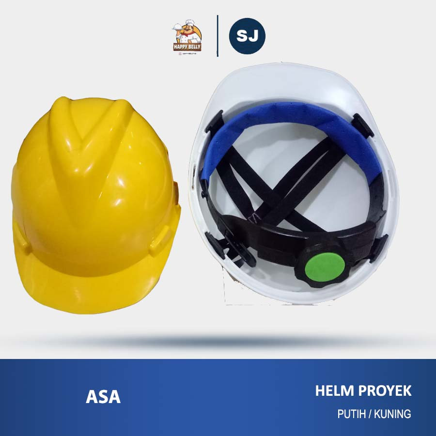 Jual Safety Helmet All Size Helm Proyek Putih Kuning Bisa Putar