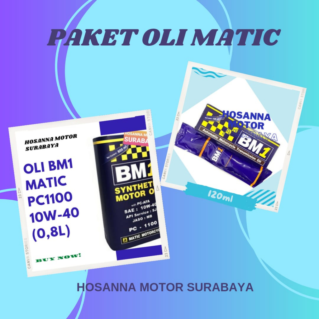 Jual Oli Matic PC 1100 (0,8L) dengan Oli Gear (120ml) | Shopee Indonesia