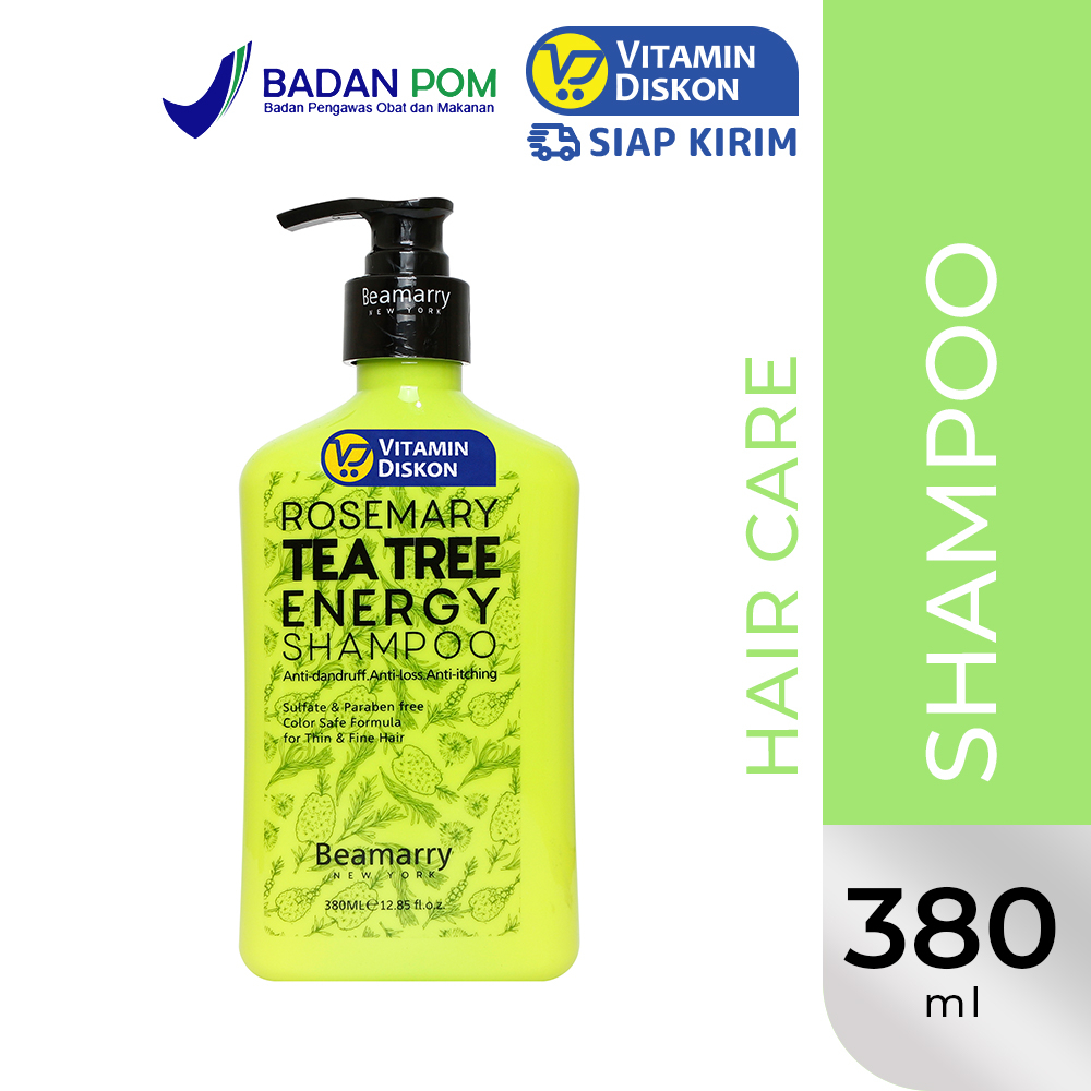 Jual BEAMARRY SHAMPOO ROSEMARY KERATIN TEA-TREE 380ML | Shopee Indonesia