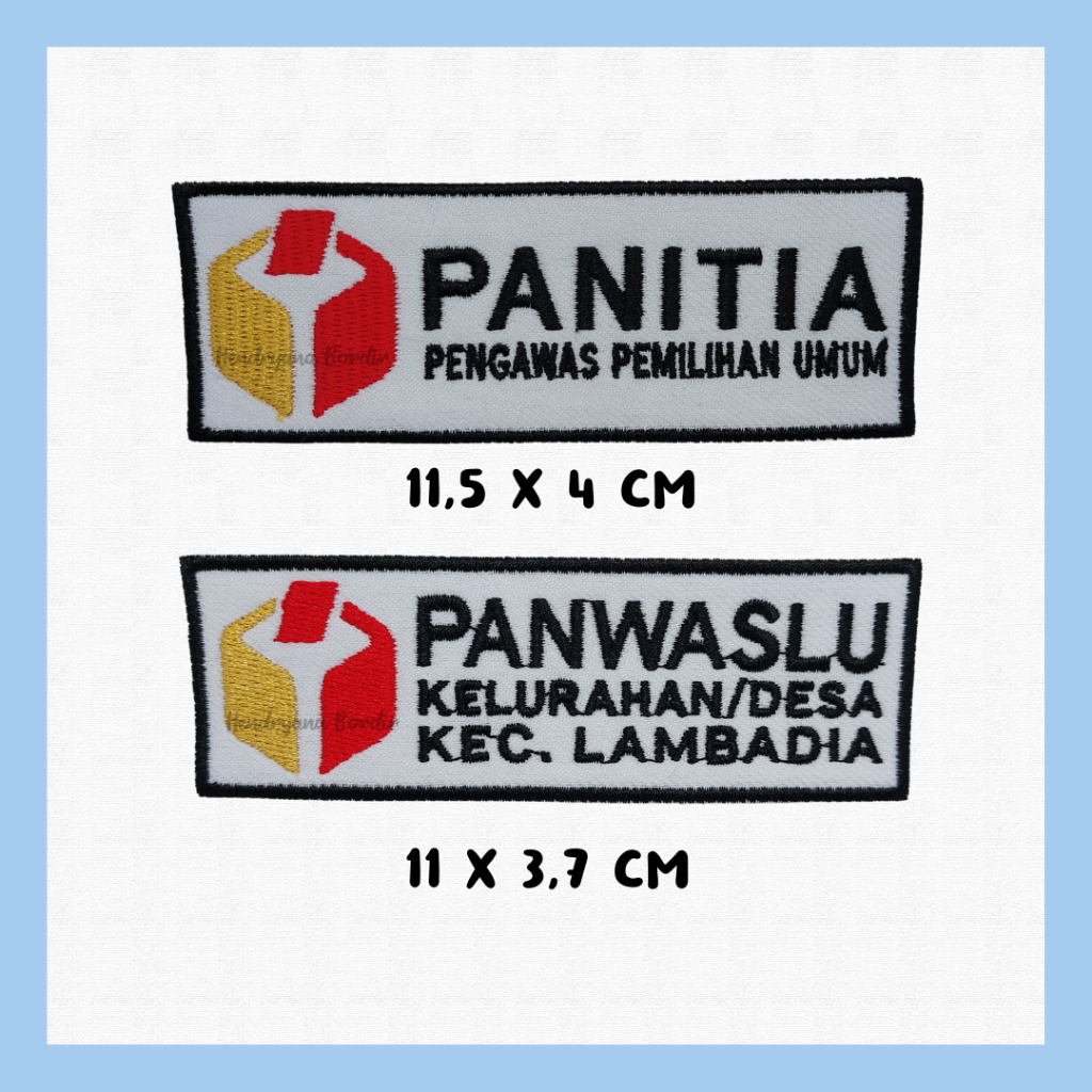 Jual Bordir Logo Panitia Pengawas Pemilihan Umum Panwaslu Kelurahan