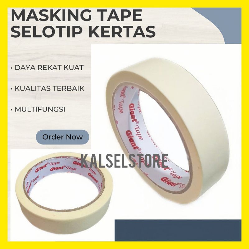 Jual LAKBAN KERTAS MASKING TAPE BUAT RACUN CICAK SUPER KUAT ISOLASI