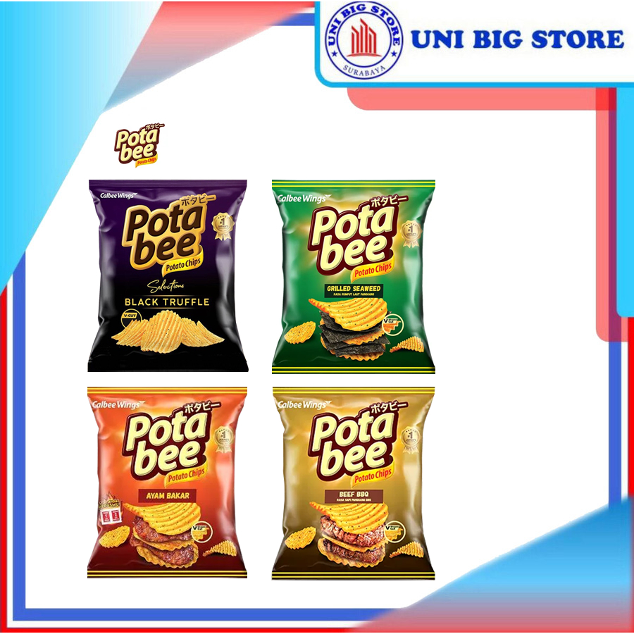 Jual Potabee Potato Chips Beef Chicken Seaweed Truffle 65 gr Keripik ...