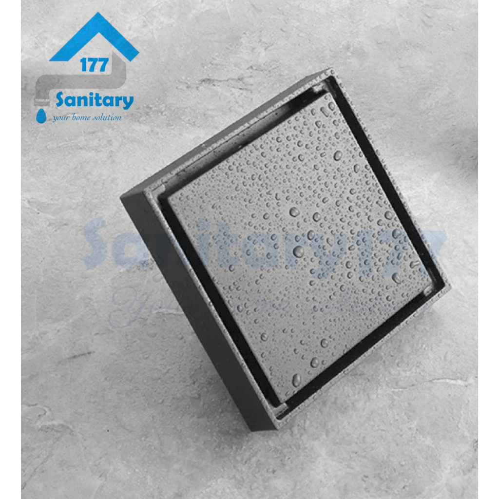 Jual Smart Floor Drain Stainless tebal bisa isi Keramik GRAY 10x10 ...