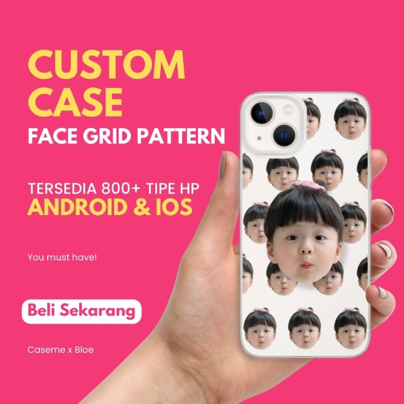 Jual Custom Case Face Grid + Popsocket Acrylic Gambar Atau Foto Sendiri ...