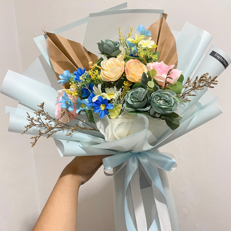 Jual Buket Bunga Bouquet Artificial Palsu Murah Shopee Indonesia