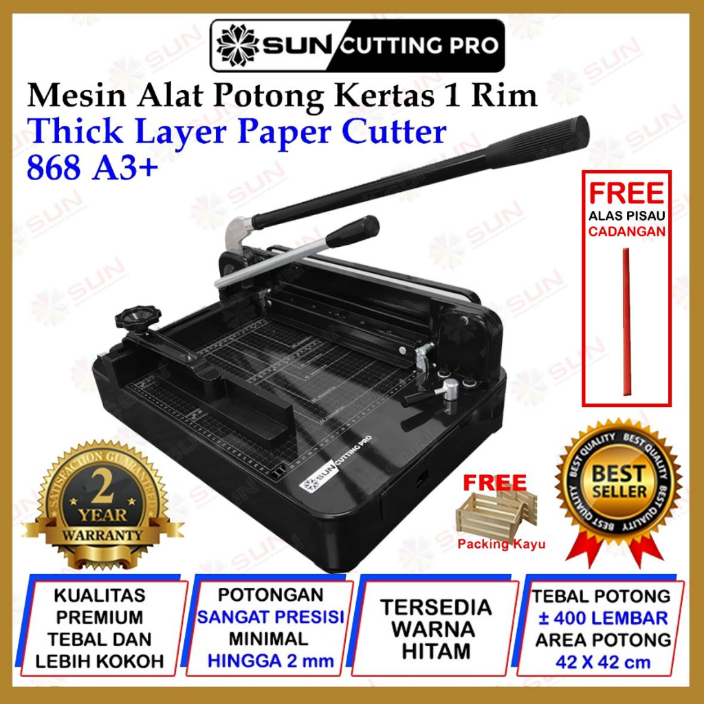 Jual Mesin Thick Layer Paper Cutter A3 868 Alat Pemotong Kertas 1 Rim