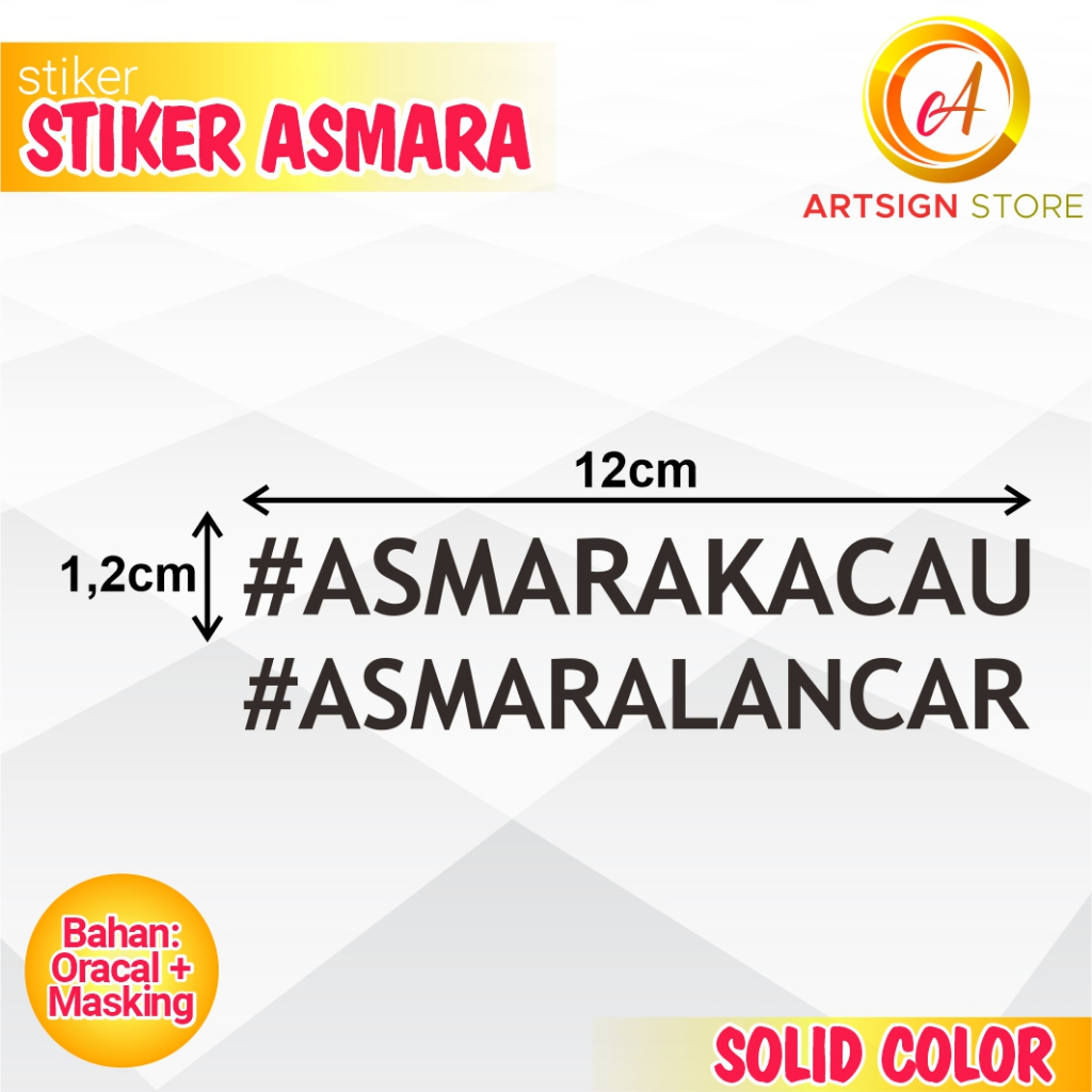 Jual Stiker asmarakacau / Stiker Asmara Kacau / ASMARAKACAU / Stiker ...