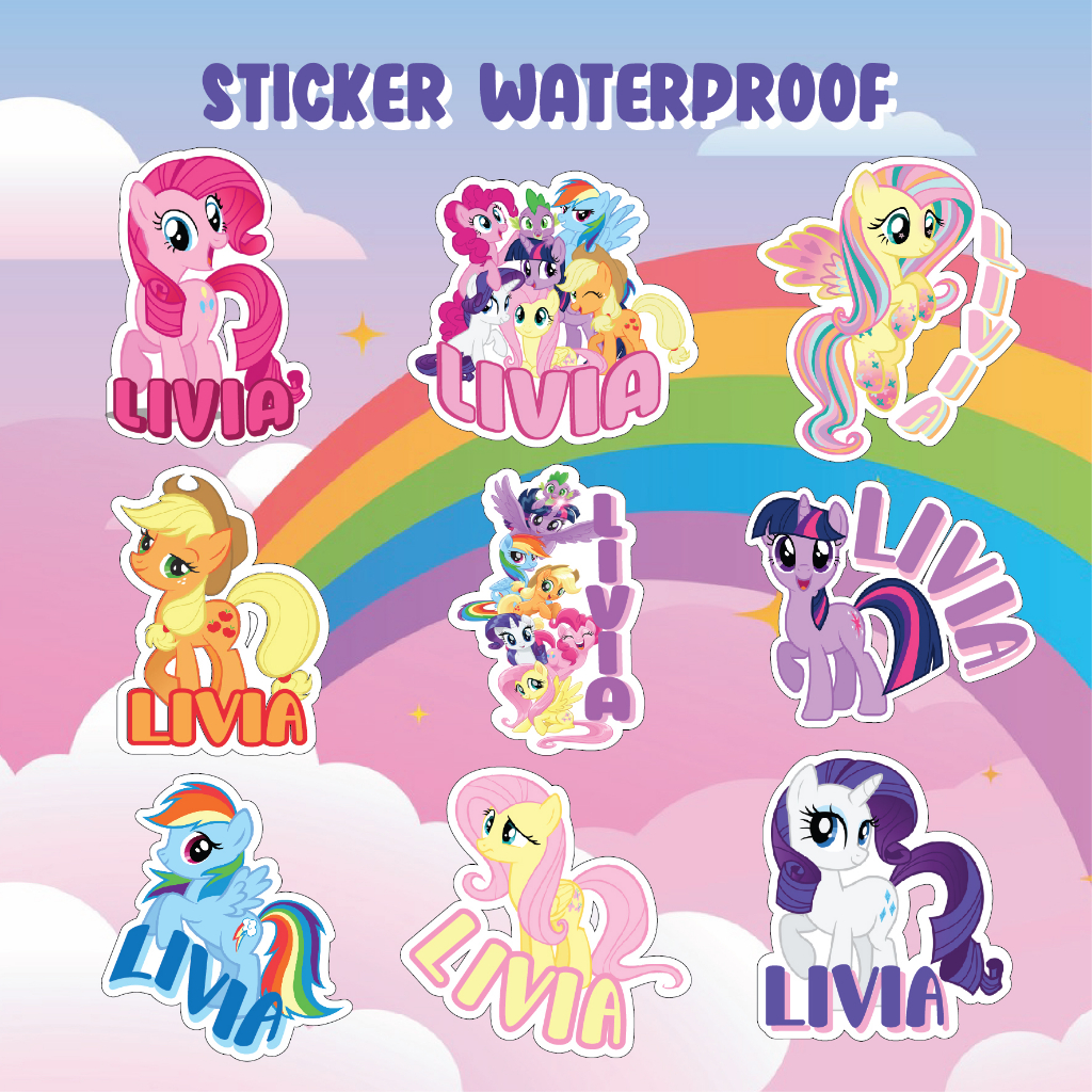 Jual Stiker / Label Nama Anak - Karakter Lucu waterproof (FREE Custom ...