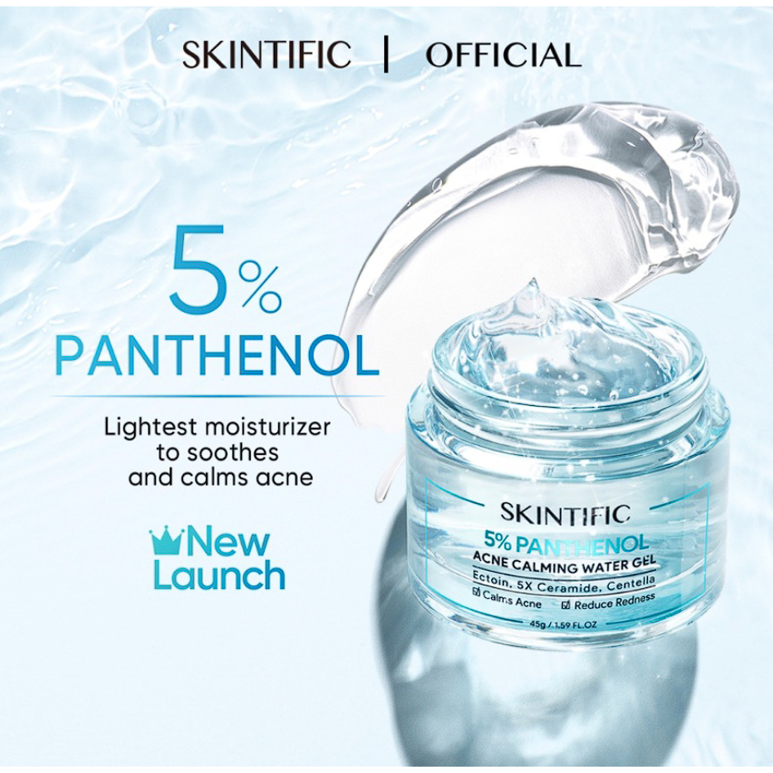 Jual [READY STOCK] Skintific 5 Panthenol Acne Calming Water Gel 45g