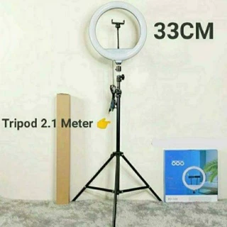 Ringlight 26CM 33CM Tripod 2.1M Fill Light Ring Selfie 3 Mode Warna